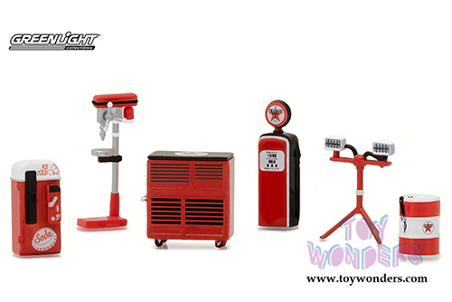 Greenlight - GL Muscle Vintage Shop Tools Texaco Oil (6 pc. set, 1:64 Scale) 13154