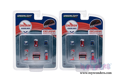 Greenlight - GL Muscle Vintage Shop Tools Chevron Oil (6 pc. set, 1:64 Scale) 13156