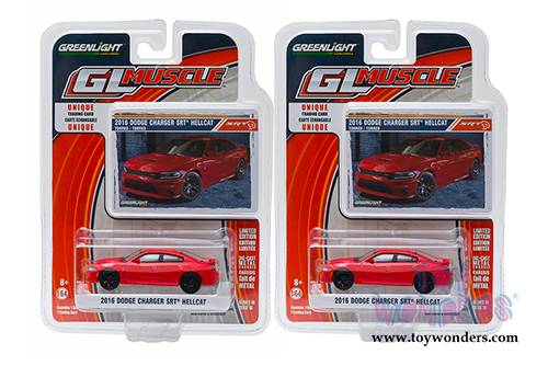 Greenlight - GL Muscle Series 16 - Dodge Charger Hard Top (2016, 1/64 scale diecast model car, Tor Red) 13160F/48