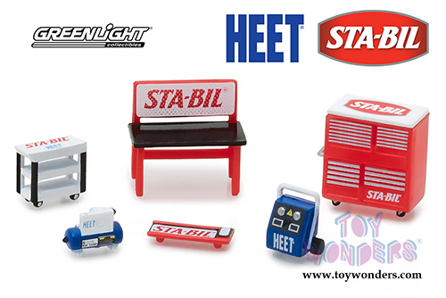 Greenlight - GL Muscle Shop Tools Sta-Bil & Heet (6 pc. set, 1:64 Scale) 13165