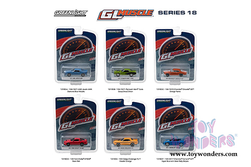 Greenlight - GL Muscle Series 18 Assortment (1/64 scale diecast model car, Asstd.) 13180/48