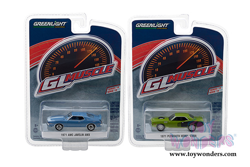 Greenlight - GL Muscle Series 18 Assortment (1/64 scale diecast model car, Asstd.) 13180/48