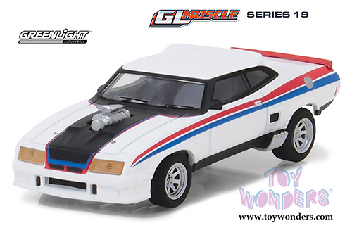 Greenlight - GL Muscle Series 19 | Ford Falcon XB Hardtop (1973, 1/64 scale diecast model car, White/Red/Blue) 13190E/48