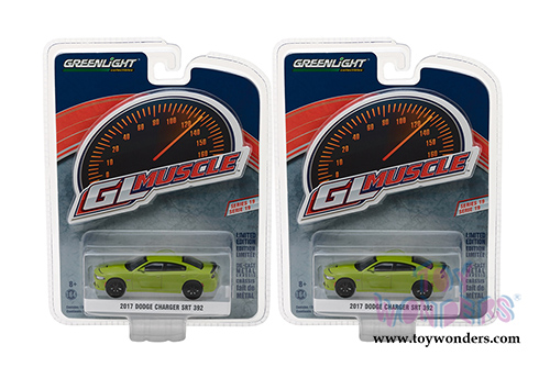 Greenlight - GL Muscle Series 19 | Dodge Charger SRT 392 Hard Top (2017, 1/64 scale diecast model car, Green Go) 13190F/48