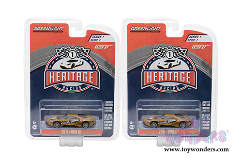 13200C/48 Greenlight Ford GT Racing Heritage Series 1 1966 Ford GT40 Mk II Tribute #5 model diecast car blister card package