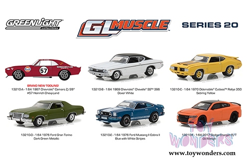 Greenlight - GL Muscle Series 20 Assortment (1/64 scale diecast model car, Asstd.) 13210/48