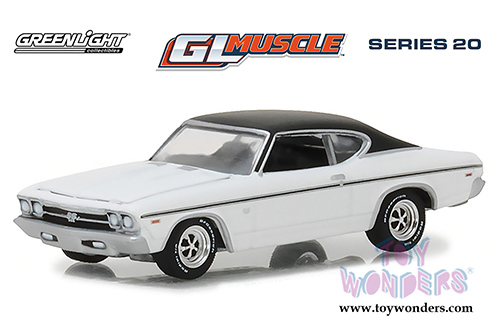 Greenlight - GL Muscle Series 20 | Chevrolet&reg; Chevelle SS 396 Hardtop (1969, 1/64 scale diecast model car, Dover White) 13210B/48