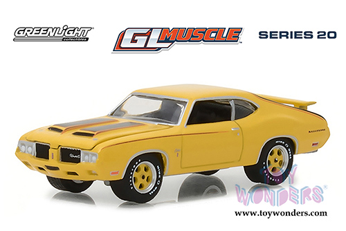 Greenlight - GL Muscle Series 20 | Oldsmobile&reg; Cutlass&trade; Rallye 350 Hard Top (1970, 1/64 scale diecast model car, Sebring Yellow) 13210C/48
