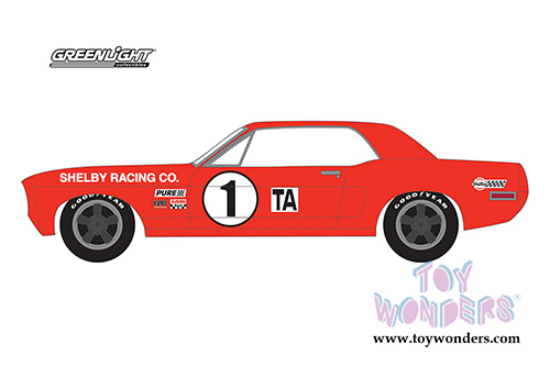 Greenlight - Ford GT Racing Heritage Series 2 | Ford Mustang Shelby&reg; TA #1 Jerry Titus/Ronnie Bucknum (1968, 1/64 scale die cast model car, Red/Black) 13220F/48