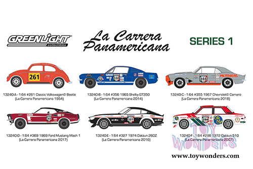 Greenlight - La Carrera Panamericana Series 1 (1/64 scale die cast model car, Asstd.) 13240/48