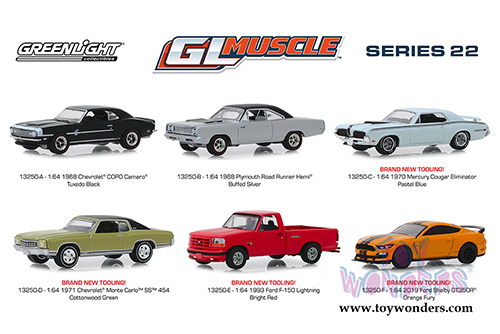 Greenlight - GL Muscle Series 22 Assortment (1/64 scale diecast model car, Asstd.) 13250/48