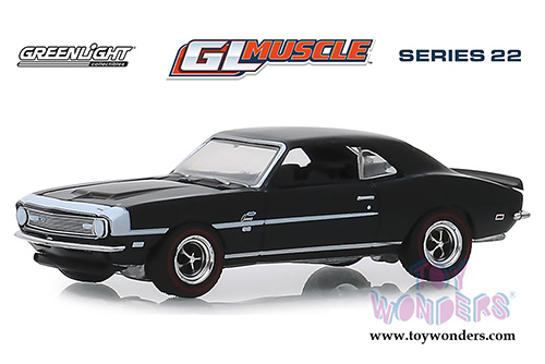 Greenlight - GL Muscle Series 22 | Chevrolet&reg; COPO Camaro&reg; Hardtop (1968, 1/64 scale diecast model car, Tuxedo Black) 13250A/48