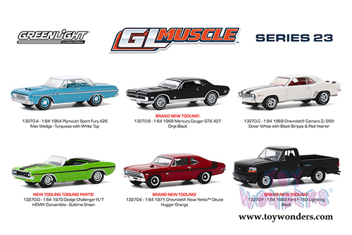 Greenlight - GL Muscle Series 23 Assortment (1/64 scale diecast model car, Asstd.) 13270/48