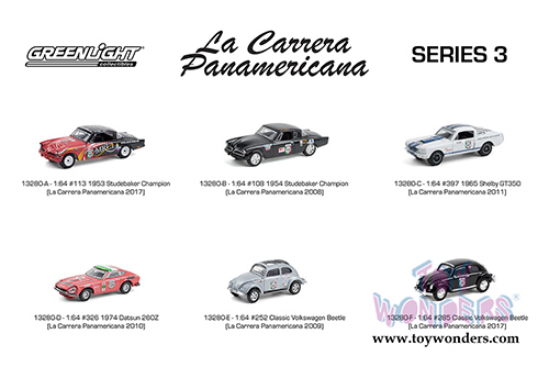 Greenlight - La Carrera Panamericana Series 3 (1/64 scale die cast model car, Asstd.) 13280/48