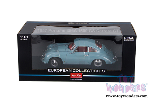 Sun Star European - Porsche 356A 1500 GS Carrera GT Coupé (1957, 1/18 scale diecast model car, Meissen Blue) 1329