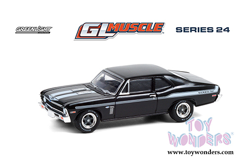 Greenlight - GL Muscle Series 24 | Chevrolet&reg; Yenko&trade; COPO Nova Hardtop (1969, 1/64 scale diecast model car, Tuxedo Black) 13290A/48