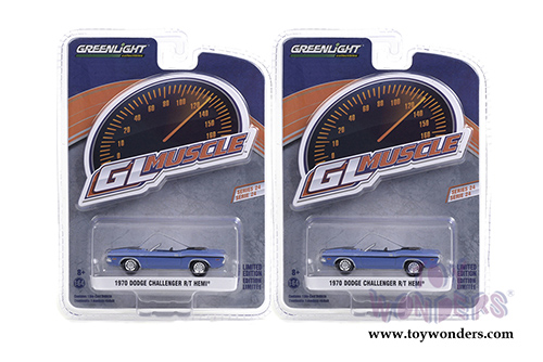 13290B/48 Greenlight Muscle Series 24 1970 Dodge Challenger R/T HEMI Convertible model diecast car blister card package
