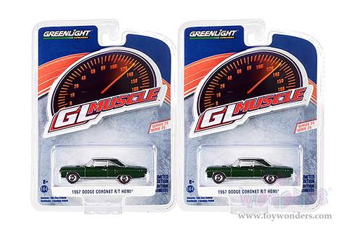13300A/48 Greenlight Muscle Series 25 1967 Dodge Coronet R/T Hemi model diecast car blister card package