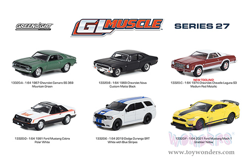 Greenlight - GL Muscle Series 27 Assortment (1/64 scale diecast model car, Asstd.) 13320/48