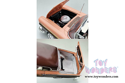Sun Star - Ford Fairlane 500 Skyliner (1957, 1/18 scale diecast model car, Silver Mocha/Coral Sand) 1345