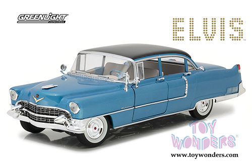 Greenlight Hollywood - Elvis Presley Cadillac Fleetwood Series 60 Hardtop (1955, 1/18 scale diecast model car, Blue) 13502