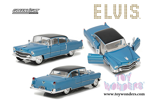 Greenlight Hollywood - Elvis Presley Cadillac Fleetwood Series 60 Hardtop (1955, 1/18 scale diecast model car, Blue) 13502