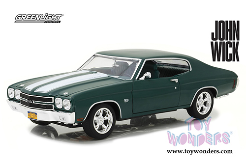 Greenlight - Hollywood Chevrolet&reg; Chevelle&reg; SS&trade; 396 - John Wick Hard Top (1970, 1/18 scale diecast model car, Metallic Green) 13505