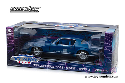 Greenlight Yenko - Chevrolet&reg; Z28&reg; Yenko&trade; Turbo Z Hardtop (1981, 1/18 scale diecast model car, Blue) 13520