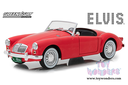 Greenlight - Elvis Presley's MG A 1600 Roadster MKI "Blue Hawaii" 1961 Movie (1959, 1:18 scale diecast model car, Red) 13524