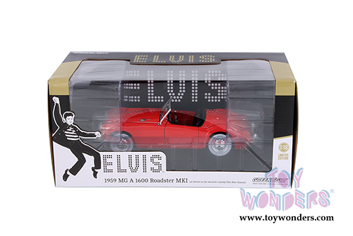 Greenlight - Elvis Presley's MG A 1600 Roadster MKI "Blue Hawaii" 1961 Movie (1959, 1:18 scale diecast model car, Red) 13524