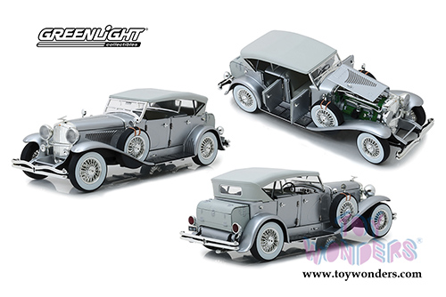 Greenlight - Duesenberg II SJ (1/18 scale die cast model car, Silver) 13525
