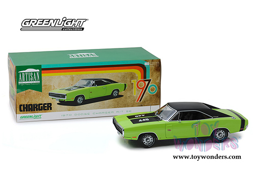 Greenlight - Artisan Dodge Charger R/T SE Hardtop (1970, 1/18 scale diecast model car, Sublime Green) 13529
