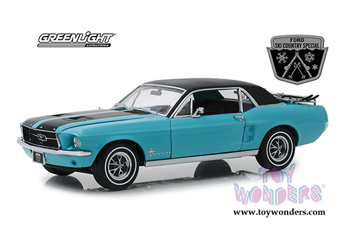 GMP - Ford Mustang Coupe "Ski Country Special" (1967, 1/18 scale diecast model car, Winter Park Turquoise) 13535