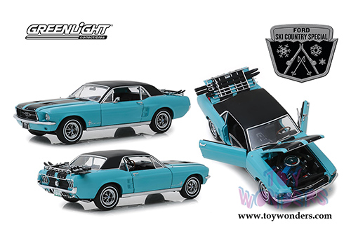 GMP - Ford Mustang Coupe "Ski Country Special" (1967, 1/18 scale diecast model car, Winter Park Turquoise) 13535