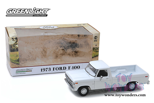 Greenlight - Ford F-100 Pickup Truck (1973, 1/18 scale diecast model car, White) 13536