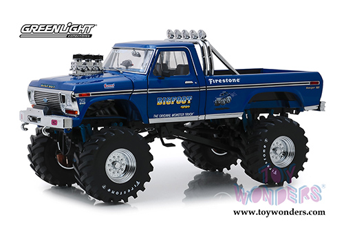 Greenlight - Kings of Crunch Ford F-250 Monster Truck (with 48-inch Tires) - BIGFOOT&reg; #1 The Original Monster Truck (1974, 1/18 scale diecast model car, Blue) 13537