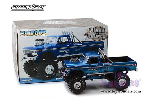 Greenlight - Kings of Crunch Ford F-250 Monster Truck (with 48-inch Tires) - BIGFOOT&reg; #1 The Original Monster Truck (1974, 1/18 scale diecast model car, Blue) 13537