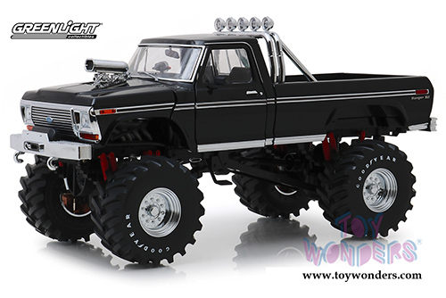 Greenlight - Kings of Crunch Ford F-250 Monster Truck with 48-inch Tires (1979, 1/18 scale diecast model car, Black) 13538