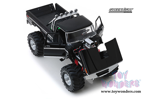 Greenlight - Kings of Crunch Ford F-250 Monster Truck with 48-inch Tires (1979, 1/18 scale diecast model car, Black) 13538