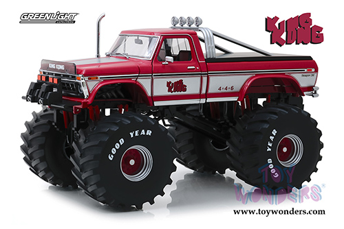 Greenlight - Kings of Crunch Ford F-250 Monster Truck (with 66-inch Tires) - Jeff Dane's King Kong (1975, 1/18 scale diecast model car, Pink) 13539
