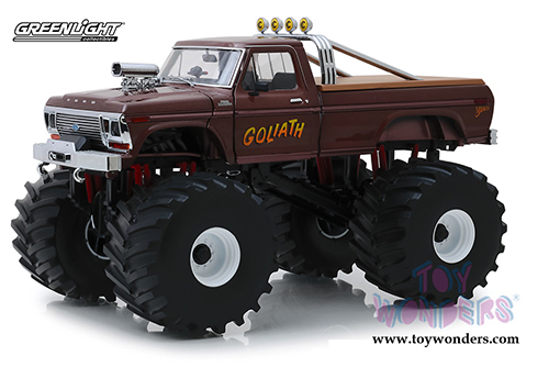 Greenlight - Kings of Crunch Ford F-250 Monster Truck (with 66-inch Tires) - Goliath (1979, 1/18 scale diecast model car, Brown) 13540
