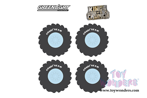13547 Greenlight Kings of Crunch 66 Inch Monster Truck Goodyear Wheel & Tire Set model diecast car accessories