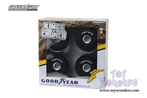 13547 Greenlight Kings of Crunch 66 Inch Monster Truck Goodyear Wheel & Tire Set model diecast car accessories