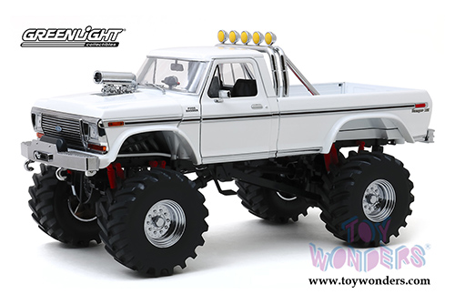 Greenlight - Kings of Crunch Ford F-250 XLT Monster Truck (with 48-inch Tires) (1979, 1/18 scale diecast model car, White) 13556
