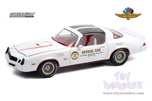 Greenlight - Chevrolet&reg; Camaro Z/28 62nd Indianapolis 500 Mile Sweepstakes Official Parade Car (1978, 1/18 scale diecast model car, White) 13598