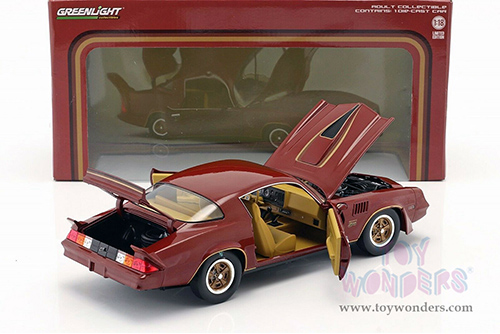Greenlight  - Chevrolet&reg; Camaro Z/28&reg; Hardtop (1978, 1/18 scale diecast model car, Carmine Metallic with Two-Tone Gold Striping) 13604