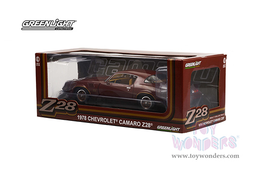 Greenlight  - Chevrolet&reg; Camaro Z/28&reg; Hardtop (1978, 1/18 scale diecast model car, Carmine Metallic with Two-Tone Gold Striping) 13604