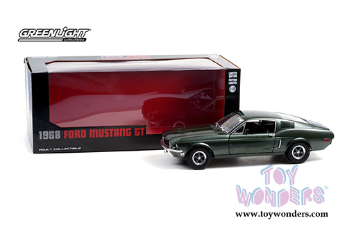Greenlight - Ford Mustang GT Fastback Hardtop (1968, 1/18 scale diecast model car, Highland Green) 13615
