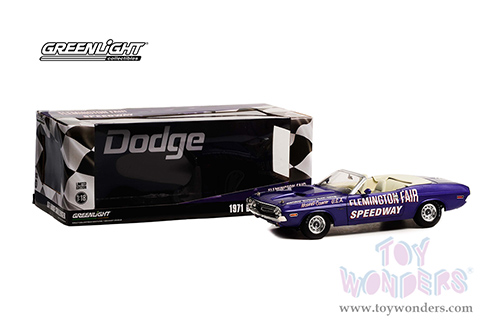 13617 Greenlight 1971 Dodge Challenger Convertible Flemington Fair Speedway diecast model car
