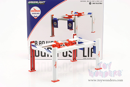 13637 Greenlight Adjustable Four Post Lift diecast model car accessory